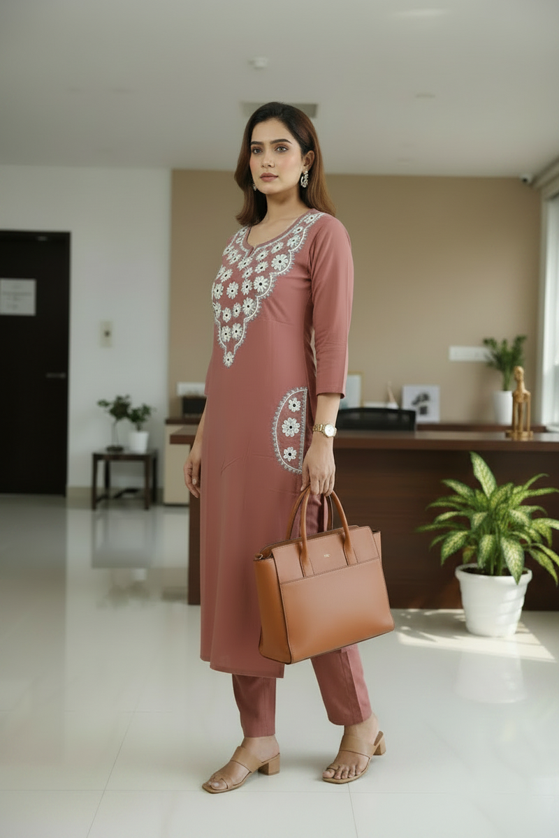 Emroidered kurti set